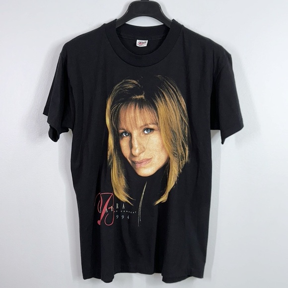 Vintage anvil Barbara Streisand 1994 concert T-Shirt size large - Picture 1 of 5